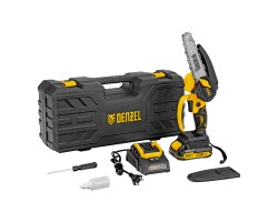 Цепная мини-пила аккумуляторная бесщет., CCS-150, шина 150 мм, Li-Ion, 20 В Denzel-foto38