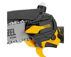 Цепная мини-пила аккумуляторная бесщет., CCS-150, шина 150 мм, Li-Ion, 20 В Denzel-foto23