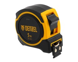 Рулетка 5м х 25мм, двухкомп. корпус, магнитный обрезиненный зацеп Denzel