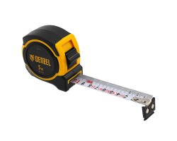 Рулетка 5м х 25мм, двухкомп. корпус, магнитный обрезиненный зацеп Denzel-foto4
