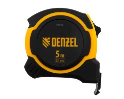 Рулетка 5м х 25мм, двухкомп. корпус, магнитный обрезиненный зацеп Denzel-foto2