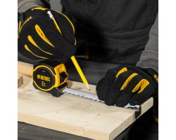 Рулетка 5м х 25мм, двухкомп. корпус, магнитный обрезиненный зацеп Denzel-foto9