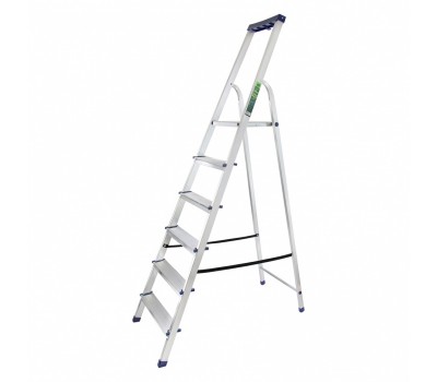 Стремянка алюминиевая с органайзером Универсал, 6 ступеней, Россия, Сибртех Стремянка алюминиевая с органайзером Универсал, 6 ступеней, Россия, Сибртех