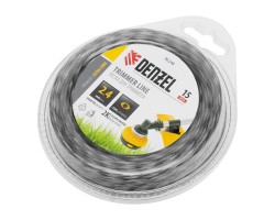 Леска для триммера двухкомпонентная эллипс 2,4мм х 15м, блистер EXTRA CORD, Denzel