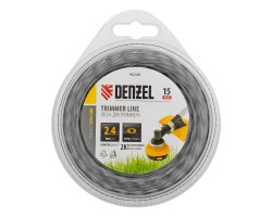 Леска для триммера двухкомпонентная эллипс 2,4мм х 15м, блистер EXTRA CORD, Denzel-foto4