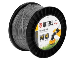 Леска для триммера двухкомпонентная квадрат, 2,4мм х 175м, на DIN катушке EXTRA CORD Denzel