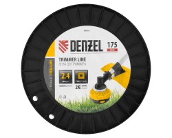 Леска для триммера двухкомпонентная квадрат, 2,4мм х 175м, на DIN катушке EXTRA CORD Denzel-foto3