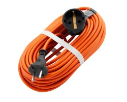 Удлинитель-шнур силовой 20 м, 6А, тип УХз6, ПВС, 1 розетка без заземления Сибртех