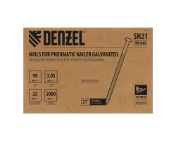 Гвозди для пнев. нейлера (оцинк.) длина - 90 мм, диам. - 3,05 мм, 2000 шт. Denzel-foto4