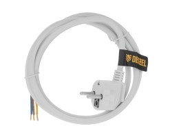 Шнур сетевой Energy Series, ПВС, 1,5 м, 3 x 1,5 мм, с неразборной вилкой, белый, Denzel-foto2