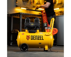 Компрессор безмасл. малошумный DLP-1500/50, 1,5 кВт,50 л, 2850 об/мин, 250 л/мин Denzel-foto24