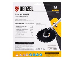 Диск для триммера c долотообразной формой зуба, 230 х 25,4 26 зубов Denzel-foto5