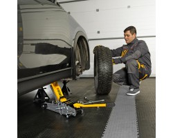 Домкрат гидравлический подкатной с фиксатором, 2,5 т, 85-385 мм Denzel-foto21