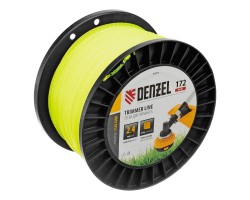 Леска для триммера зубчатый квадрат, 2,4мм х 172м, на DIN катушке FLEX CORD Denzel