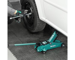 Домкрат гидравлический подкатной, 2 т, 127-330 мм, в пласт. кейсе Сибртех-foto20