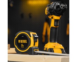 Рулетка 8м х 25мм, двухкомп. корпус, магнитный обрезиненный зацеп Denzel-foto8