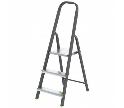 Стремянка, 3 ступени, стальной профиль, алюминиевые ступени Россия Сибртех Стремянка, 3 ступени, стальной профиль, алюминиевые ступени Россия Сибртех