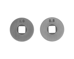 Подающий ролик, U профиль зубчатый под флюсовую проволоку 0,8-1мм посадка квадрат, 2 шт Denzel 