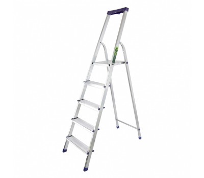 Стремянка алюминиевая с органайзером Универсал, 5 ступеней, Россия, Сибртех Стремянка алюминиевая с органайзером Универсал, 5 ступеней, Россия, Сибртех