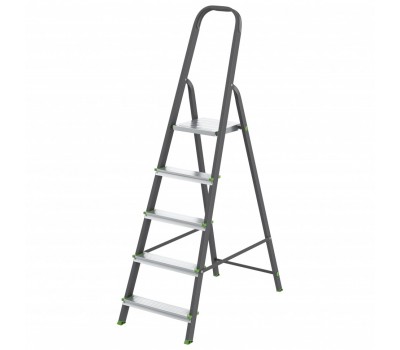 Стремянка, 5 ступеней, стальной профиль, алюминиевые ступени Россия Сибртех Стремянка, 5 ступеней, стальной профиль, алюминиевые ступени Россия Сибртех