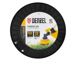 Леска для триммера двухкомпонентная квадрат, 4,0мм х 62м, на DIN катушке EXTRA CORD Denzel-foto3
