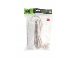 Удлинитель бытовой 3 м, 10A, тип УХз10, с заземлением и выключателем, 3 розетки, Сибртех-foto6