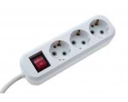 Удлинитель бытовой 3 м, 10A, тип УХз10, с заземлением и выключателем, 3 розетки, Сибртех-foto8