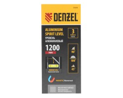 Уровень алюминиевый, магнит, фрезерованный, 3 глазка (1 зеркал.) 0,5 мм/м, 1200 мм Denzel-foto10