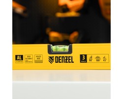 Уровень алюминиевый, магнит, фрезерованный, 3 глазка (1 зеркал.) 0,5 мм/м, 1200 мм Denzel-foto14