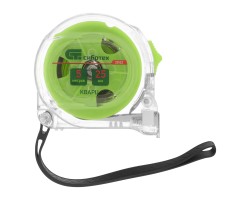 Рулетка Кварц,прозрачный корпус,амортизатор,5 м х 25 мм Сибртех-foto4