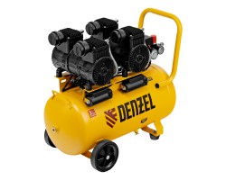 Компрессор безмасл. малошумный DLP -3000/50, 3 кВт, 2х1,5 кВт,50 л, 2850 об/мин,500 л/мин Denzel