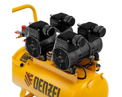 Компрессор безмасл. малошумный DLP -3000/50, 3 кВт, 2х1,5 кВт,50 л, 2850 об/мин,500 л/мин Denzel-foto9