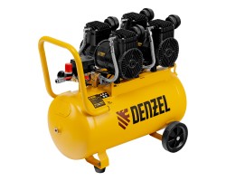 Компрессор безмасл. малошумный DLP -3000/50, 3 кВт, 2х1,5 кВт,50 л, 2850 об/мин,500 л/мин Denzel-foto3