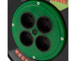 Удлинитель силовой 50 м, 10А, тип УХ10, ПВС, на кабельной катушке, 4 розетки без заземления Сибртех-foto5
