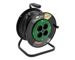 Удлинитель силовой 50 м, 10А, тип УХ10, ПВС, на кабельной катушке, 4 розетки без заземления Сибртех-foto2
