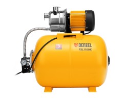 Насосная станция PSL1100X, 1100 Вт, 3600 л/ч, ресивер 50 л, подъем 45 м, нержавейка Denzel-foto5