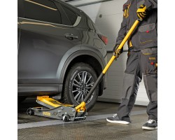 Домкрат гидравлический подкатной, 3,8 т, 110-580 мм, быстрый подъем, низкий подхват, проф. Denzel-foto18