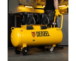 Компрессор безмасл. малошумный DLP-3000/100, 3 кВт, 2х1,5 кВт,100 л, 2850 об/мин,500 л/мин Denzel-foto19