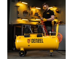 Компрессор безмасл. малошумный DLP-3000/100, 3 кВт, 2х1,5 кВт,100 л, 2850 об/мин,500 л/мин Denzel-foto22