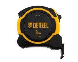 Рулетка 3м х 16мм, двухкомп. корпус, магнитный обрезиненный зацеп Denzel-foto2