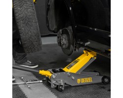 Домкрат гидравлический подкатной, 3 т, 125-470 мм, быстрый подъем, проф. Denzel-foto20