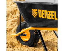 Тачка строительная, усиленная, объем 130 л, 230 кг, колесо 15х6.00-6 Denzel-foto15