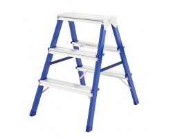 Стремянка двусторонняя 3 ступени, стальная, Россия, Сибртех