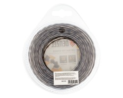 Леска двухкомпонентная для триммера квадратная витая, 2.4 мм х 15 м, EXTRA CORD Denzel-foto3