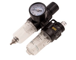 Блок подготовки воздуха регулятор-фильтр-лубрикатор FLR1500, 10 бар, 1500 л/мин, 1/4" Denzel