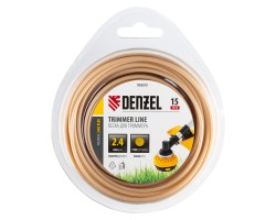 Леска для триммера армированная алюминием круглая, 2,4мм х 15м, блистер ALUFLEX Denzel-foto2