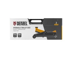 Домкрат гидравлический подкатной, 2 т, 135-385 мм, в пласт. кейсе Denzel-foto19