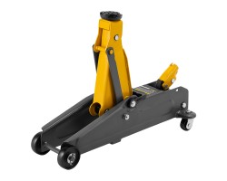 Домкрат гидравлический подкатной, 2 т, 135-385 мм, в пласт. кейсе Denzel-foto8