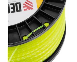 Леска для триммера витой квадрат, 2,0мм х 357м, на DIN катушке FLEX CORD Denzel-foto5