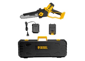 Цепная мини-пила аккумуляторная бесщет., СCS-200BL, шина 200 мм, Li-Ion, 20 В Denzel-foto2